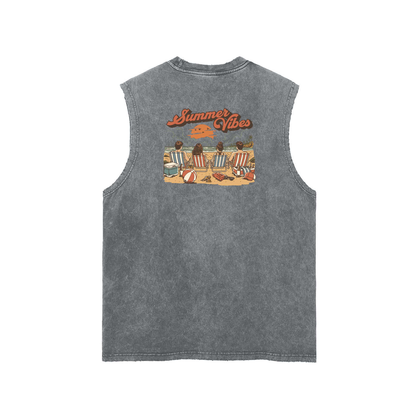 Summer Vibes Snow Washed Tank
