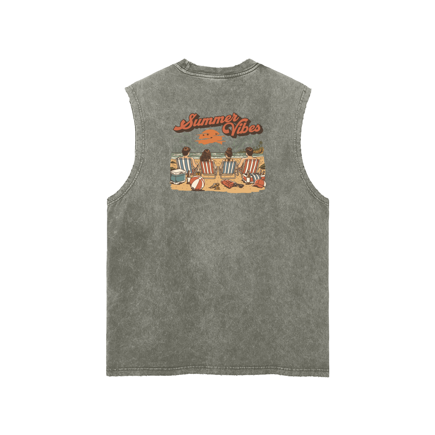 Summer Vibes Snow Washed Tank